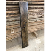 Altholz-Stil, rustikal, antik, Balken, Bohle, Eiche, schwarz (BLACK) geölt, Massivholz, 150x25x3cm